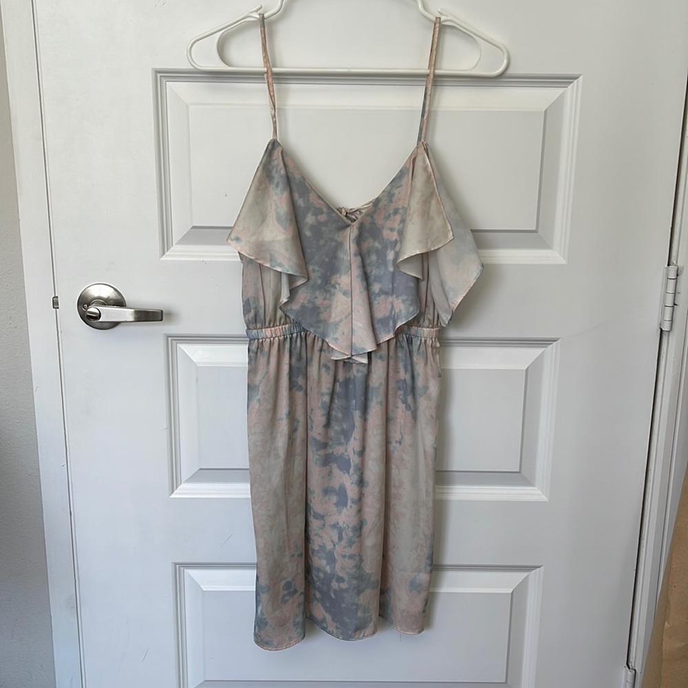 Babydoll tie dye mini slip dress